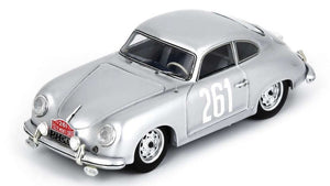 PORSCHE 356 COUPE N 261 RALLY MONTECARLO 1955 JEAN VILREON - LEON CARLIN SILVER 1:43