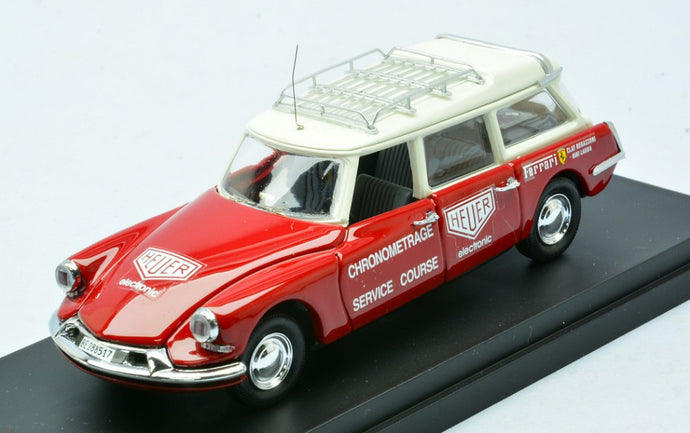 CITROEN DS21 BREAK SW STATION WAGON FERRARI CHRONOMETRAGE SERVICE ASSISTANCE 1970 NIKI LAUDA - CLAY REGAZZONI RED WHITE 1:43