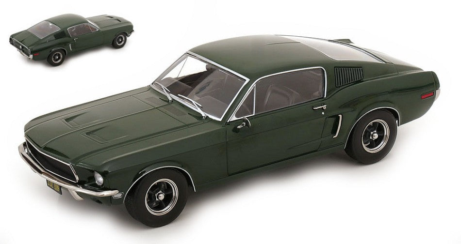 FORD MUSTANG GT FASTBACK BULLIT 1968 DARK GREEN 1:18