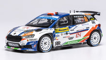 Indlæs billede til gallerivisning SKODA FABIA RS RALLY2 TEAM ACCR ENTRY ENGINEERING N 10 4th RALLY BARUM 2023 SIMON WAGNER - GERALD WINTER WHITE 1:43