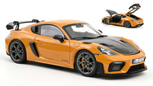 Indlæs billede til gallerivisning Porsche CAYMAN GT4 RS - WEISSACH BAHAMA YELLOW PACK 2023 mørk gul/sort 1:18