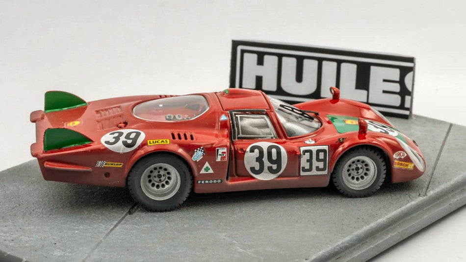 ALFA ROMEO 33.2 N.39 24 H LE MANS 1968 IGNAZIO GIUNTI DIORAMA 1:43