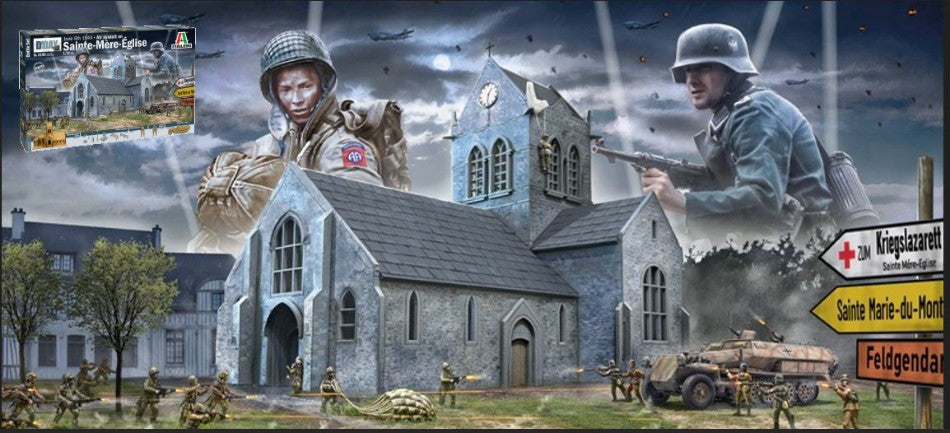 ACCESSORIES WAR BATTLE SET SAINTE - MERE - EGLISE 1944 / 1:72