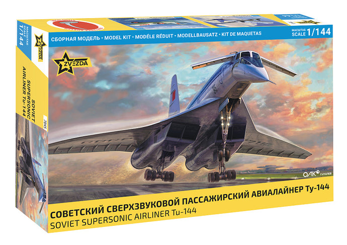 TUPOLEV TU-144 SOVIET SUPERSONIC MILITARY AIRLINER 1968 / 1:144
