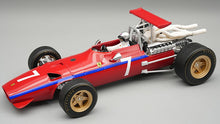 Indlæs billede til gallerivisning Ferrari 312 F1/68 #7 DEREK BELL WATKINS GLEN GP 1968 + FIGUUR rød/blå/hvid 1:18