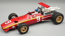 Indlæs billede til gallerivisning Ferrari 312 F1/68 #9 JACKY ICKX NURBURGRING GP 1968 + FIGUUR rød/gul/hvid 1:18