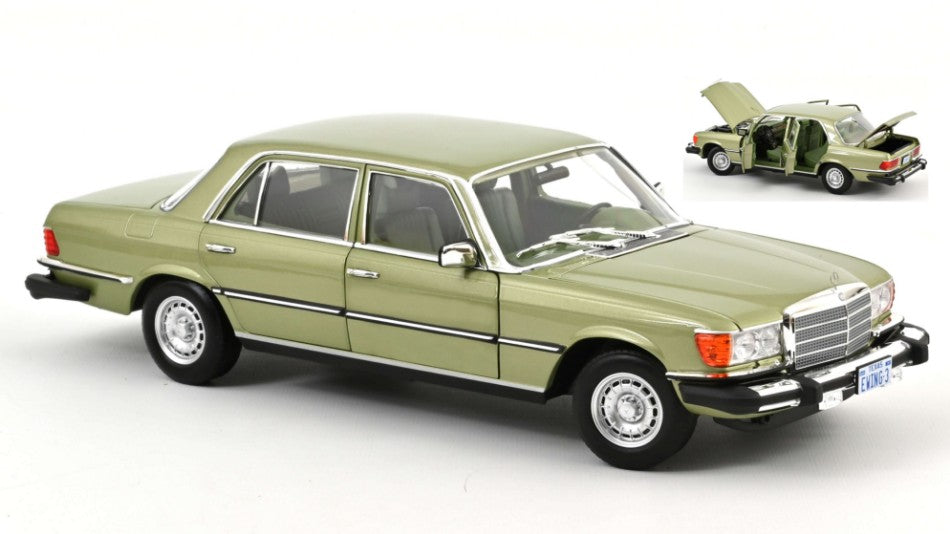 MERCEDES 450 SEL SILVERGREEN US TV-VERSION 1979 1:18