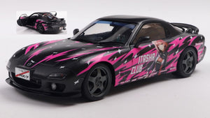 MAZDA RX-7 (FD3RS) WORKS ITASHA CLUB COUPE 1999 BLACK FUCSIA 1:18