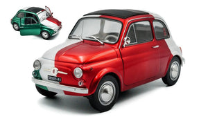 FIAT 500 TRIBUTE ITALIAN LIVERY 1965 RED/GREEN/WHITE 1:18