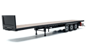 TRANSPORT TRAILER RIMORCHIO BLACK 1:24
