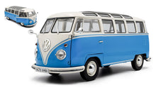 Indlæs billede til gallerivisning VOLKSWAGEN T1 SAMBA MINIBUS 1962 LIGHT BLUE/WHITE 1:18