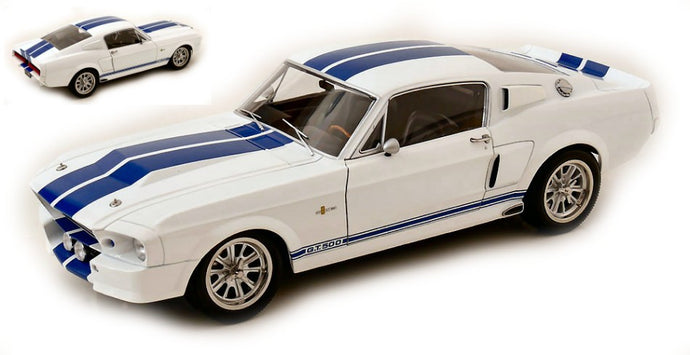 FORD USA MUSTANG SHELBY GT500 ELEANOR COUPE 1967 WHITE BLUE 1:12