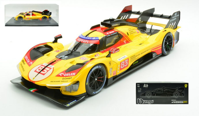 FERRARI 499P N.83 LE MANS 2024 KUBICA-YIFEI-SCARCMAN W/ACRYLIC BOX 1:18