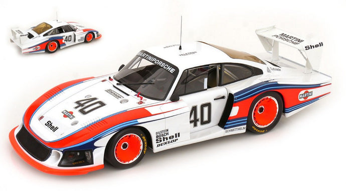 PORSCHE 935/78 3.2L TURBO MOBY DICK TEAM MARTINI RACING PORSCHE SYSTEM N 40 DRM NORISRING 1978 JACKY ICKX WHITE RED BLUE 1:12