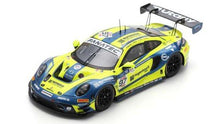 Indlæs billede til gallerivisning PORSCHE 911 992 GT3 R 4.2L TEAM RUTRONIK RACING N 97 24h SPA 2024 DUSTIN BLATTNER - RICHARD ROBICHON - DENNIS MARSCHALL - LOEK HARTOG YELLOW BLUE 1:43