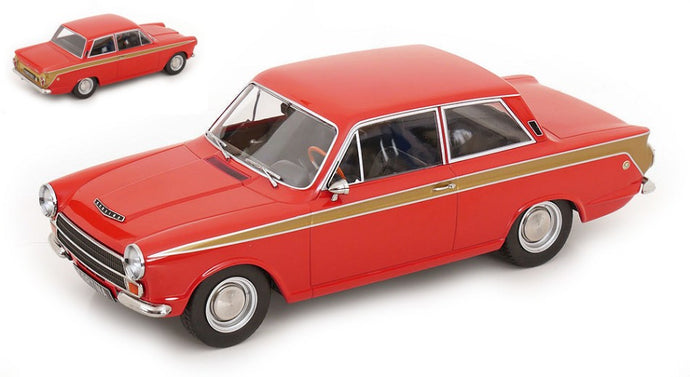 FORD LOTUS CORTINA MKI 1966 RED/GOLD 1:18
