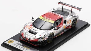 FERRARI 296 GT3 3.0L TURBO V6 TEAM VISTA AF CORSE N 55 24h LE MANS 2024 ALESSIO ROVERA - FRANCOIS HERIAU - SIMON MANN SILVER RED 1:43