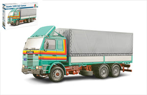 SCANIA 142H TRACTOR TRUCK 3-ASSI CANVAS - TELONATO - 1982 / 1:24