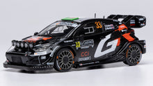 Indlæs billede til gallerivisning TOYOTA YARIS GR HYBRID RALLY1 TEAM TOYOTA GAZOO RACING WRT (night version) N 33 2nd RALLY MONTECARLO 2025 ELFYN EVANS- SCOTT MARTIN BLACK 1:43