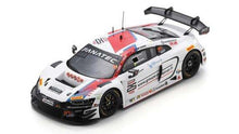 Indlæs billede til gallerivisning Audi R8 LMS GT3 EVO II #25 EVRARD/DE WILDE/PLA/MAGNUS 2nd GOLD CLASS 24H SPA 2024 hvid/rød/blå 1:43