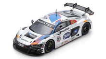 Indlæs billede til gallerivisning AUDI R8 LMS GT3 EVO II 5.2L V10 TEAM SAINTELOC RACING N 26 24h SPA 2024 ALBAN VARUTTI - GILLES STADSBADER - IVAN KLYMENKO - MARKUS PAVERUD SILVER BLUE RED 1:43