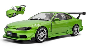 Nissan SILVIA S15 SPEC-R AERO SOLIDO WORKS 1999 grøn 1:18