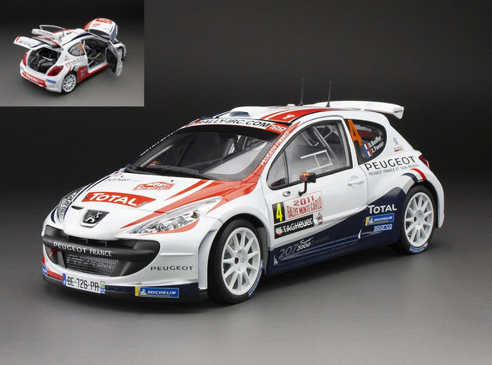 PEUGEOT 207 S2000 N.4 WINNER RALLY AUTOMOBILE MONTE CARLO 2011 1:18