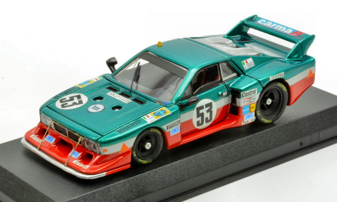 LANCIA BETA MONTECARLO TURBO TEAM LANCIA CORSE N 53 24h LE MANS 1980 CARLO FACETTI - MARTINO FINOTTO GREEN RED 1:43