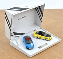 Indlæs billede til gallerivisning GIFT BOX ALPINE A110 2023 SAN REMO 73 &amp; TOUR DE CORSE 75 Limited Edition blå/gul 1:43