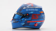 Indlæs billede til gallerivisning BELL HELMET CASCO HELMET F1 CARLOS SAINZ TEAM FERRARI HP N 55 MIAMI GP 2024 BLUE RED 1:5