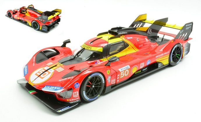 FERRARI 499P N.50 WINNER 24 H LE MANS 2024 FUOCO-NIELSEN-MOLINA 1:18 fra Burago