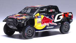 TOYOTA HILUX GR DKR EVO T1U PICK-UP TEAM GAZOO RACING N 206 RALLY DAKAR 2024 LUCAS MORAES - ARMAND MONLEON BLACK RED 1:43