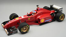 Indlæs billede til gallerivisning Ferrari F310 #1 MICHAEL SCHUMACHER SPAIN GP 1996 (with rain tyres) + FIGUUR rød/sort 1:18