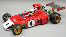 Indlæs billede til gallerivisning Ferrari 312B3-73 #4 ARTURO MERZARIO CANADA GP 1973 (Broken Nose) + FIGUUR rød/hvid/krom 1:18
