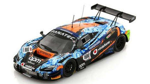 McLAREN 720S GT3 EVO TEAM GARAGE59 N 188 24h SPA 2023 L.PRETTE - M.RAMOS - C.GRUNEWALD - H.CHAVES LIGHT BLUE ORANGE 1:43