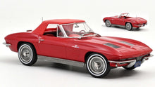 Indlæs billede til gallerivisning CHEVROLET CORVETTE STINGRAY CABRIOLET 1963 RIVERSIDE RED 1:18