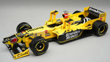 Indlæs billede til gallerivisning JORDAN HONDA 198 #10 RALF SCHUMACHER IMOLA GP 1998 + FIGUUR gul/lys blå 1:18