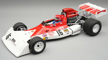 Indlæs billede til gallerivisning Brm P160E #16 NIKI LAUDA SPAIN GP 1973 + FIGUUR hvid/rød 1:18