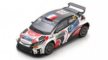 Indlæs billede til gallerivisning TOYOTA YARIS GR RALLY2 TEAM BURTON RACING N 27 6th RC2 RALLY MONTECARLO 2024 STEPHANE LEFEBVRE - ANDY MALFOY WHITE RED BLACK 1:43