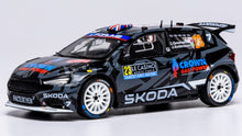 Indlæs billede til gallerivisning SKODA FABIA RS RALLY2 TEAM SKODA MOTORSPORT N 23 RALLY MONTECARLO 2025 GUS GREENSMITH - KONSTANTIN ALEKSANDROV BLACK WHITE 1:43