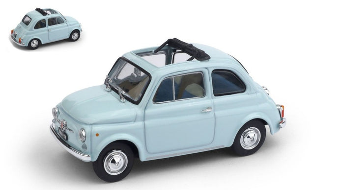 FIAT 500 F 1965-72 APERTA AZZURRO ACQUAMARINA 1:43