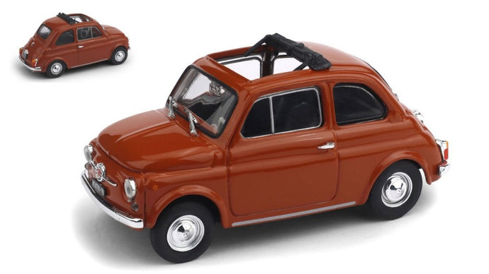 FIAT 500F TETTO APERTO - OPEN 1965 ROSSO CORALLO CHIARO - RED 1:43