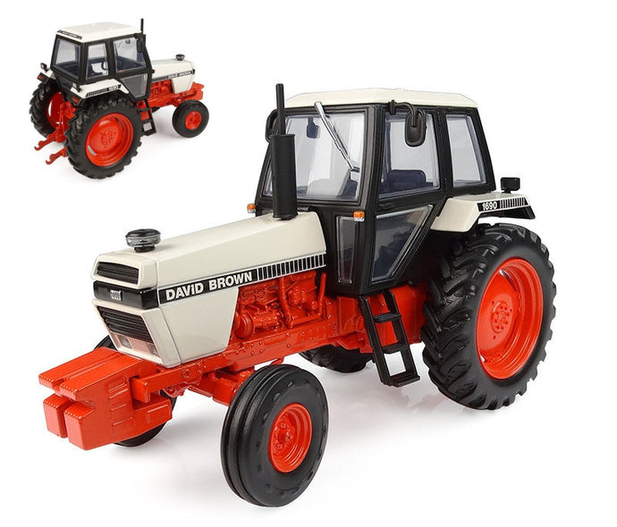 DAVID BROWN 1690 2WD TRACTOR 1979 WHITE RED 1:32