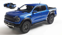Indlæs billede til gallerivisning FORD USA RANGER RAPTOR PICK-UP DOUBLE CABINE 2024 BLUE 1:18