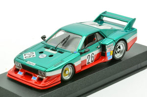 LANCIA BETA MONTECARLO TURBO TEAM LANCIA CORSE N 26 6h MUGELLO 1980 CARLO FACETTI - MARTINO FINOTTO GREEN RED 1:43