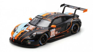 Porsche 911 RSR - 19 #86 WAINWRIGHT/BARKER/PERA 3rd LM GTE AM CLASS 24H LE MANS 2023 sort/blå/orange 1:12