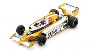 RENAULT F1 RS11 N 15 WINNER FRANCE GP 1979 J.P.JABOUILLE WITH SHOWCASE - SPECIAL BOX YELLOW WHITE 1:18