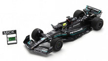Indlæs billede til gallerivisning MERCEDES GP F1 W14 TEAM MERCEDES-AMG PETRONAS FORMULA ONE N 47 TIRES TEST SPAIN GP 2023 MICK SCHUMACHER MATT BLACK 1:18