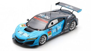 HONDA NSX GT3 TEAM YOGIBO DRAGO CORSE N 34 GT300 CLASS SUPER GT 2021 RYO MICHIGAMI - SHOGO MITSUYAMA LIGHT BLUE BLACK 1:43