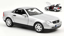 Indlæs billede til gallerivisning MERCEDES BENZ SLK-CLASS SLK350 CABRIOLET SPIDER 1996 SILVER 1:18